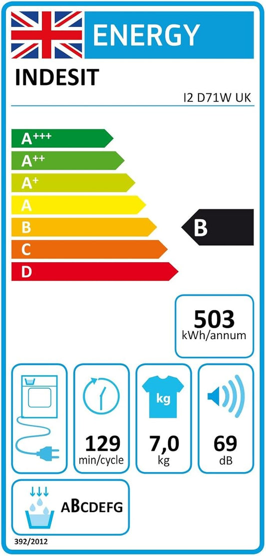 Indesit 7kg Freestanding Vented Tumble Dryer