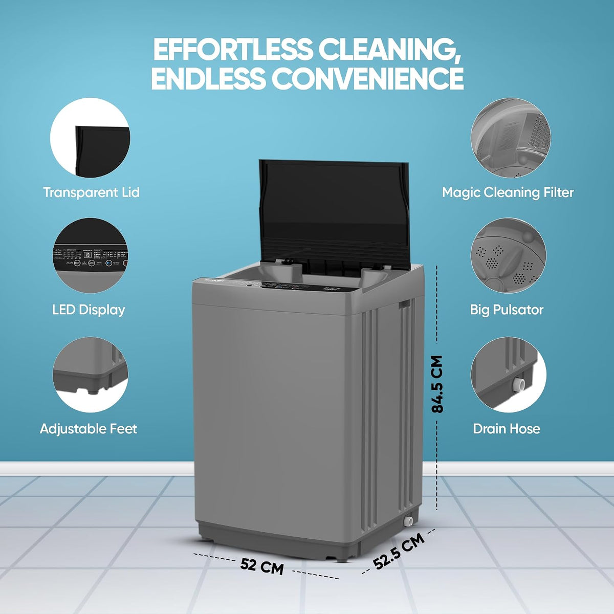 NIKAI 8 KG TOP LOAD WASHER FULL AUTO