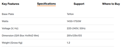 Super General SGI 55 SC Steam Iron