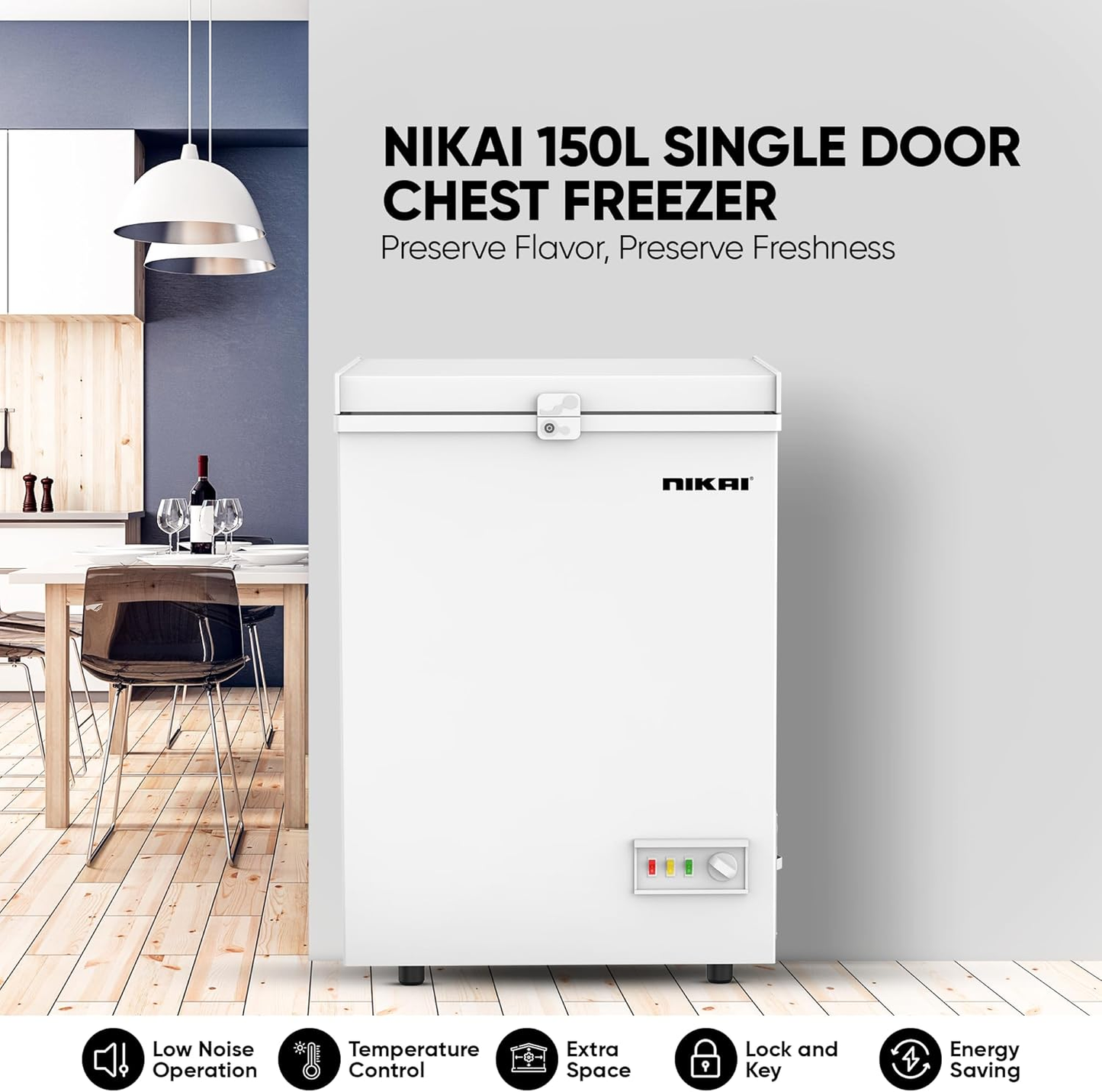 NIKAI 150 LTR CHEST FREEZER