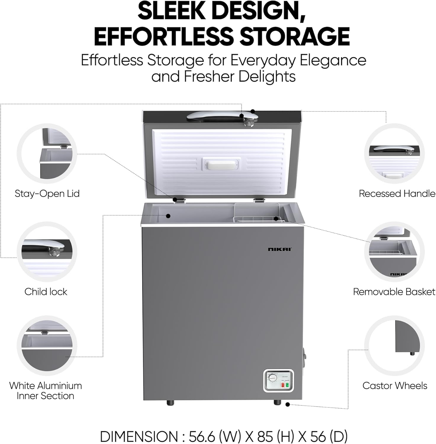 NIKAI 260 LTR CHEST FREEZER