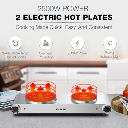 NIKAI DOUBLE BURNER HOT PLATE ELECTRIC