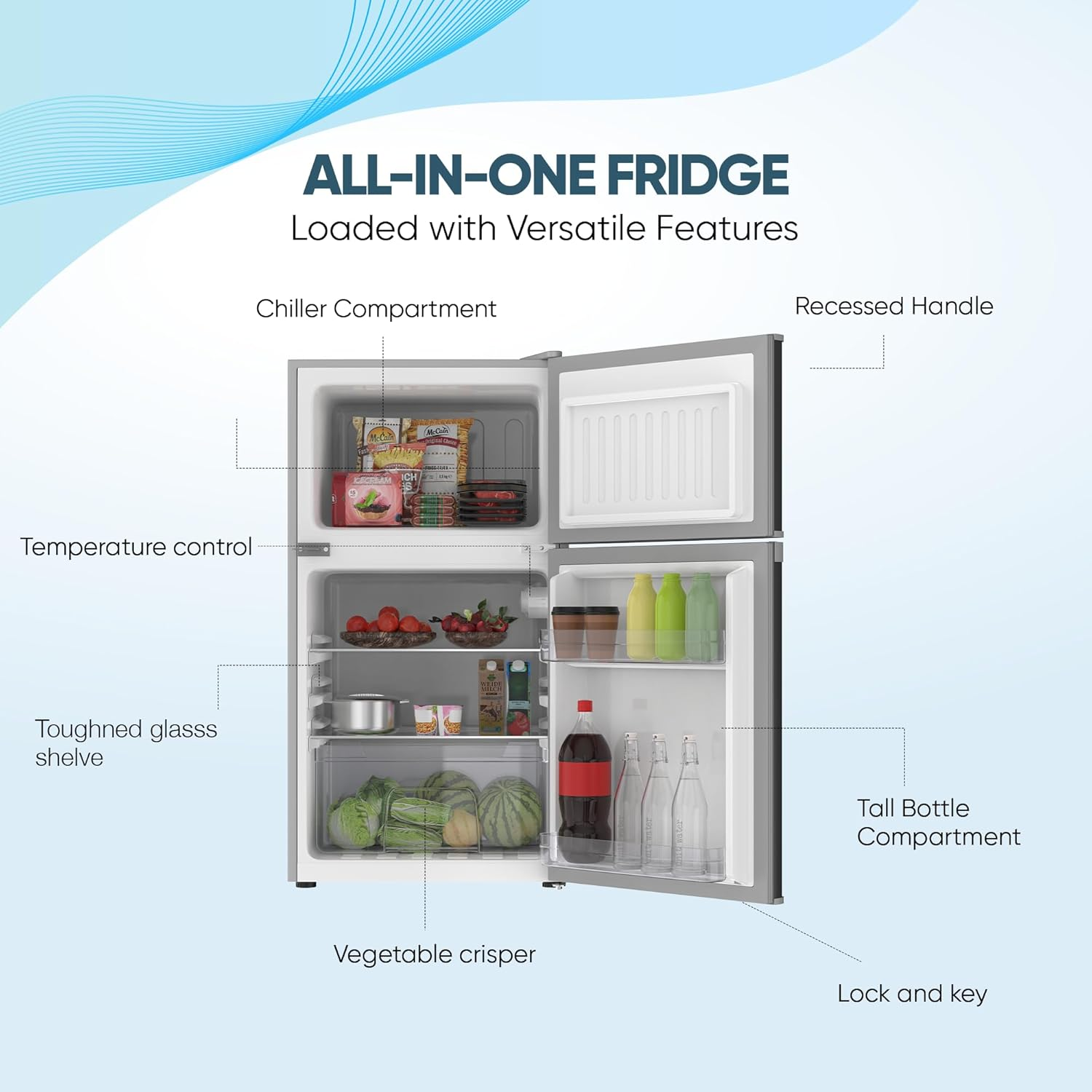 NIKAI 130 LTR DDOUBE DOOR REFRIGERATOR