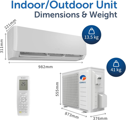 GREE-AC 1 TR SPLIT WALL MOUNTED AC